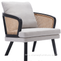 European style Luxury Modern Sofa Rattan With Wood